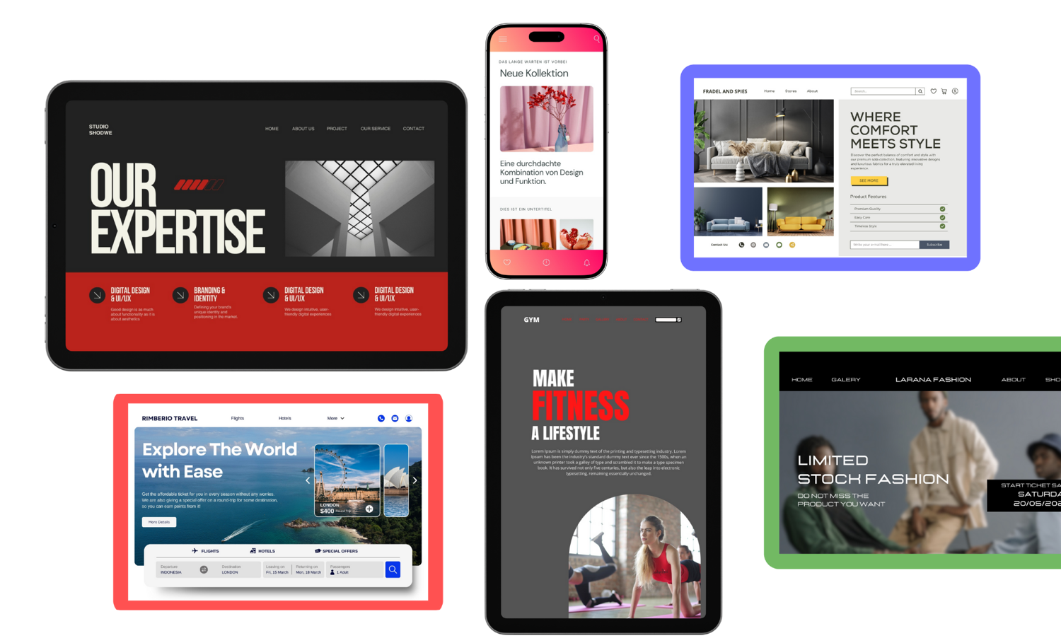 Symbolbild für kreatives Webdesign und modernes Grafikdesign